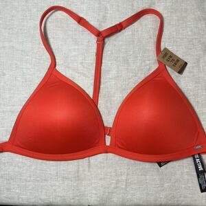 NWT Victoria's Secret PINK Gym Swim Ultimate Push Up Racerback Red Top XL Bra